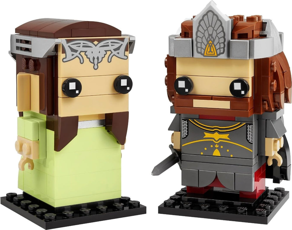 LEGO BrickHeadz Aragorn & Arwen 40632 fantasy set for display and storytelling