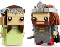 LEGO BrickHeadz Aragorn & Arwen 40632 side view shows iconic silhouettes