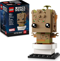 LEGO BrickHeadz Potted Groot front view for display and collectability.