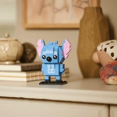 LEGO BrickHeadz Stitch multi-blue detailing enhances character charm.