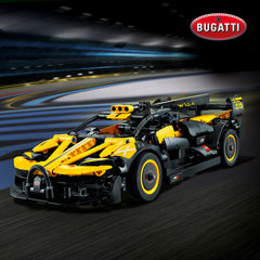 LEGO Bugatti Bolide engine detail shows moving pistons for realism