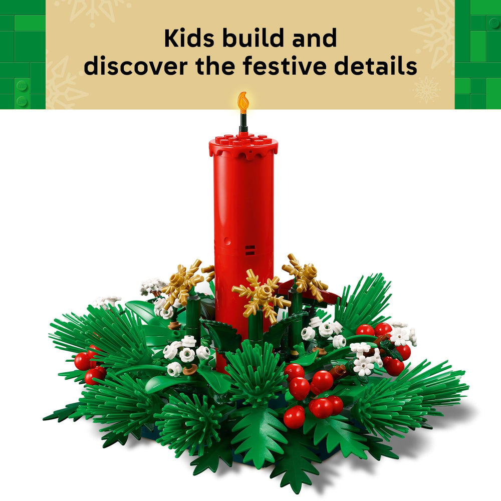 LEGO Christmas Table Decoration golden stars sparkle in family celebrations.