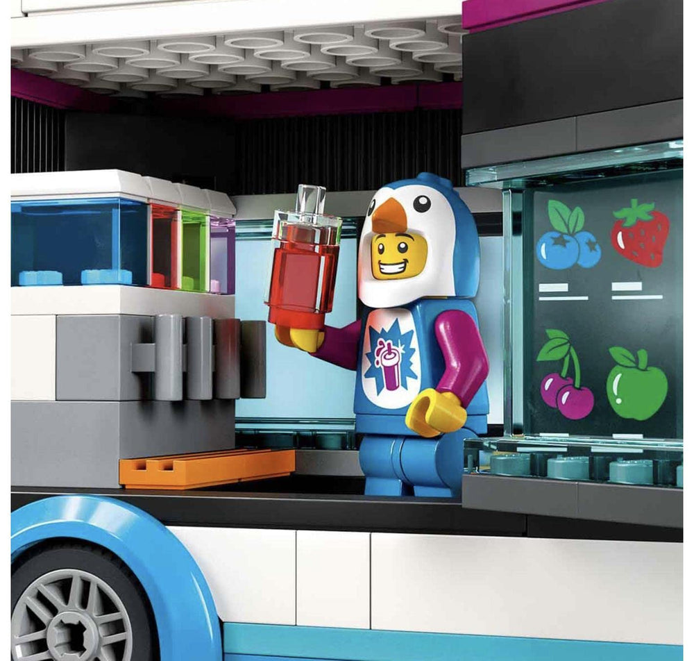 Summer themed LEGO City play with Penguin Slushy Van