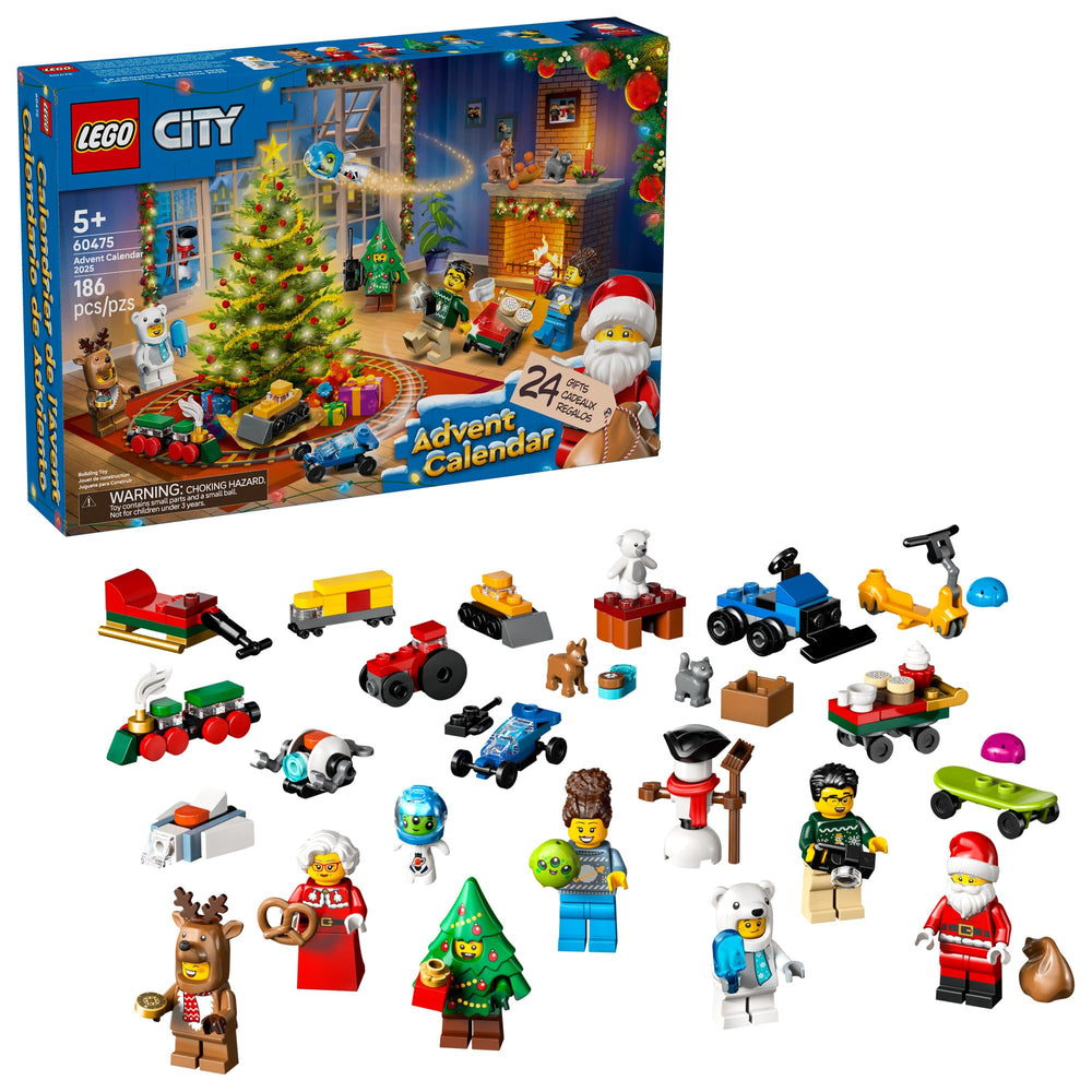 LEGO City Advent Calendar 2025 cover image showing festive packaging and unboxing moment