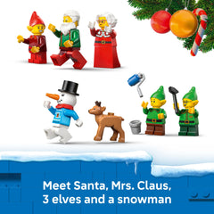 LEGO City close-up of accessories like carrot noses and hot chocolate for added play detail