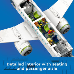 LEGO City Airplane interior with seats and aisle for passenger role-play