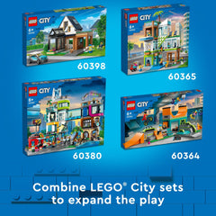 LEGO City Car Wash tire pump detail supports realistic maintenance moments.