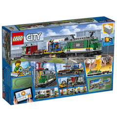LEGO City Cargo Train rail track set with minifigures enables creative narratives