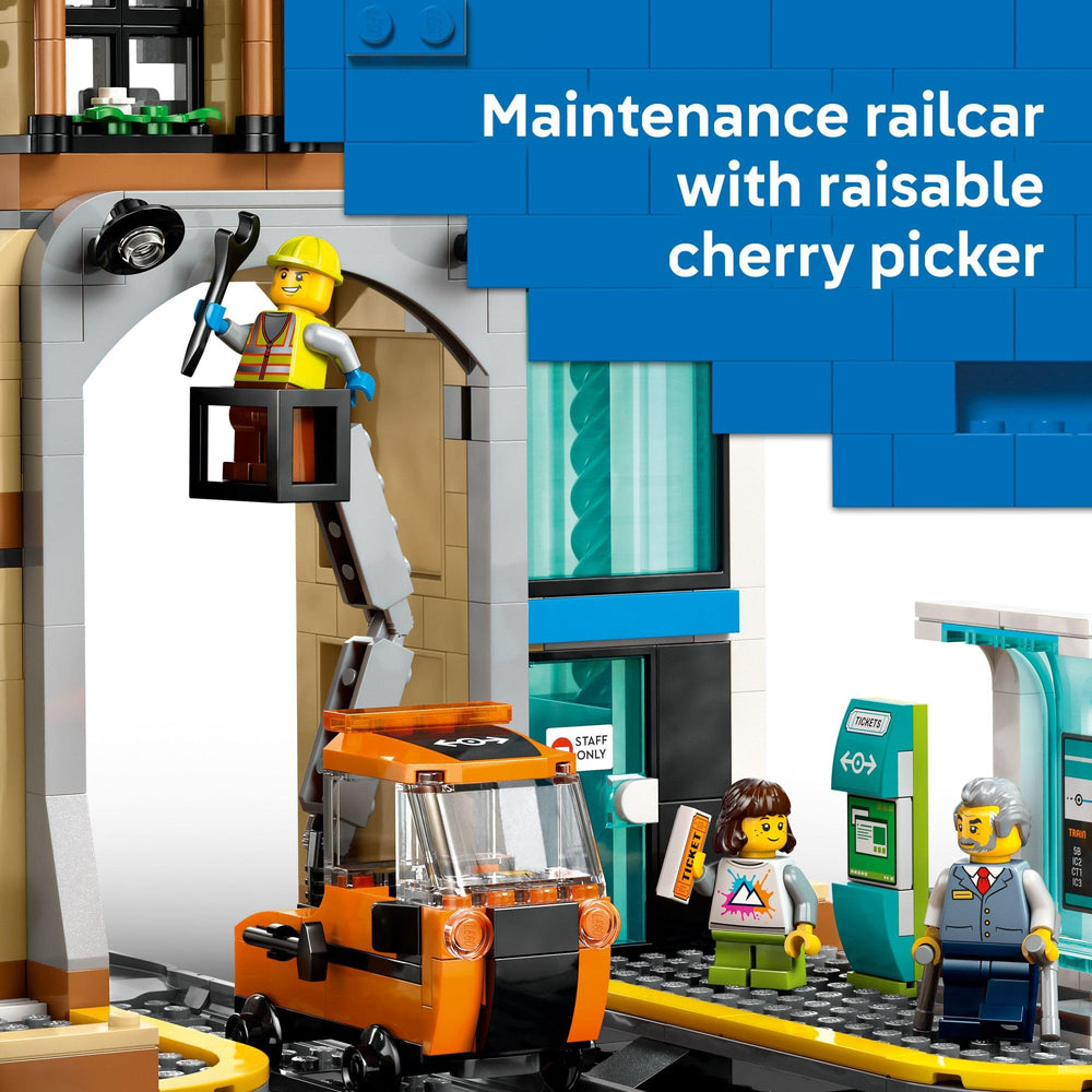 LEGO City Central Train Station café corner for storytelling moments