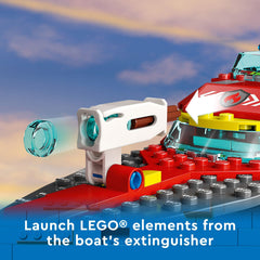LEGO City Fire Rescue Boat 60373 extinguisher-launch water elements for imaginative rescues