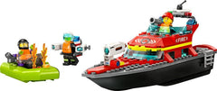 LEGO City Fire Rescue Boat 60373 three firefighter minifigures for teamwork missions