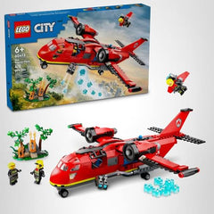 LEGO City Fire Rescue Plane 60413 includes pilot, extinguisher operator, and jetpack firefighter