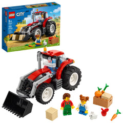 LEGO City Tractor 60287 front view for imaginative farm play