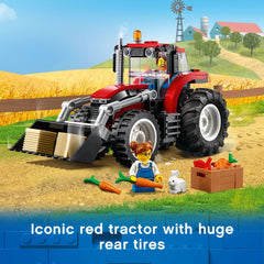 LEGO City Tractor 60287 tipping loader bucket in action fuels interactive farming scenes