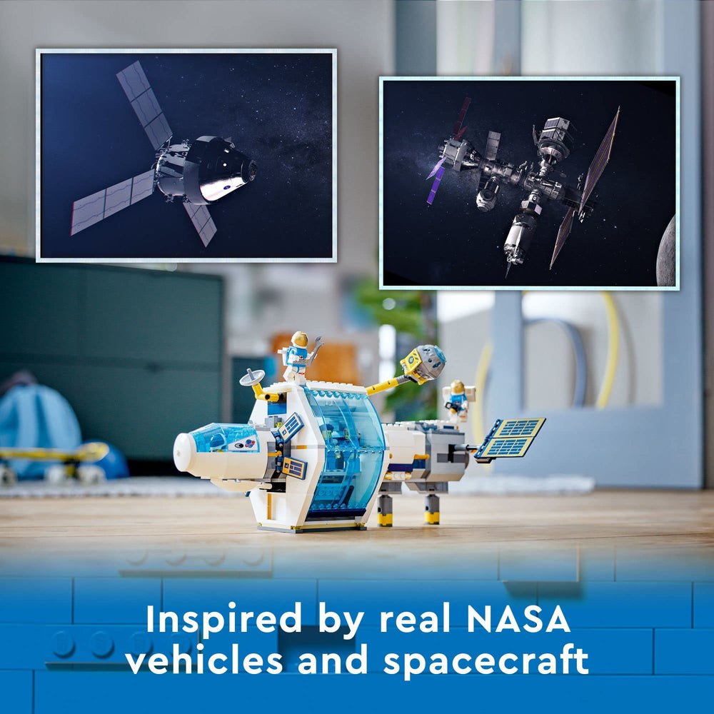 LEGO City Lunar Space Station astronaut minifigs for story-driven play