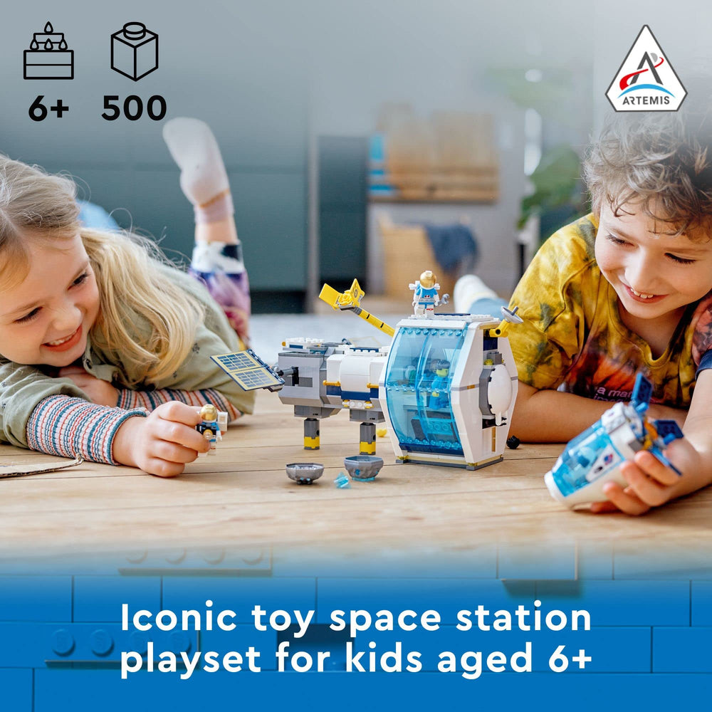 LEGO City Lunar Space Station science labs for exploring experiments
