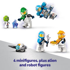LEGO Galactic Spaceship dimensions help kids gauge scale during play.