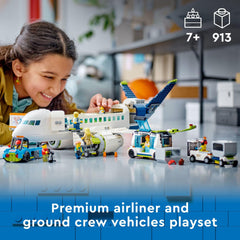 LEGO City Passenger Airplane cockpit close-up showcasing cockpit details