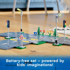 LEGO City Road Plates speed bumps create authentic traffic pauses in play.