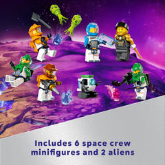 LEGO City Space Base minifigures, robot and aliens igniting imaginative play