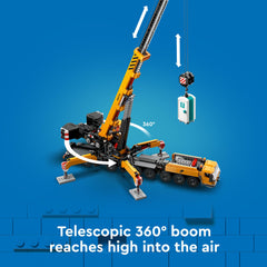 LEGO City yellow crane with four minifigures for role play