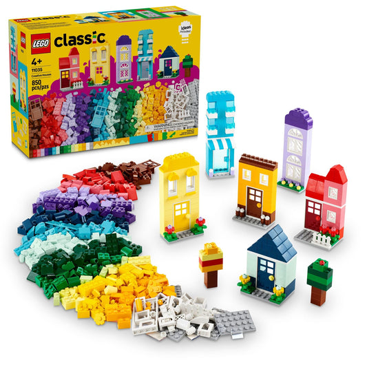 LEGO Classic Creative Houses six colorful houses inspire imaginative play.