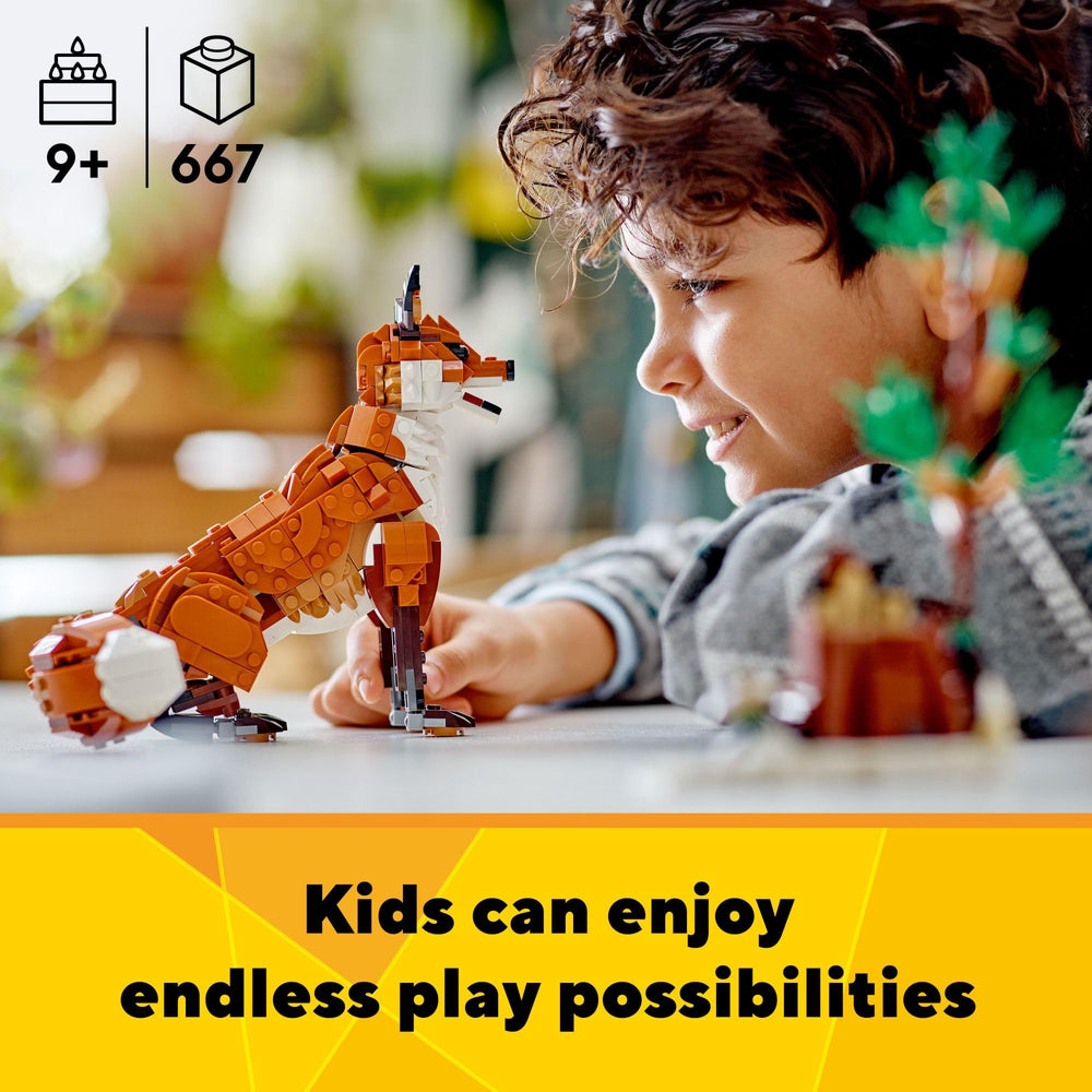 LEGO Creator 3in1 Red Squirrel toy with acorn for tiny-world play.