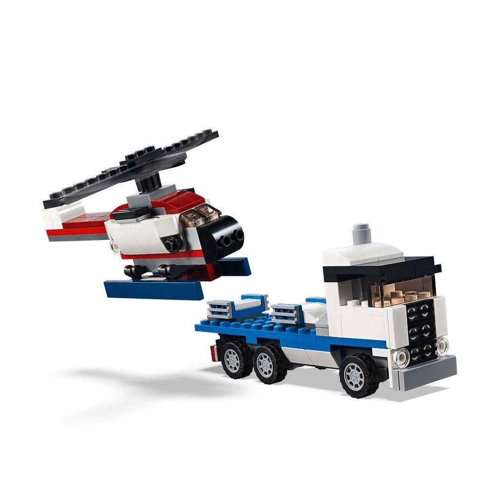 LEGO Creator 3in1 Shuttle Transporter satellite for science‑themed play.