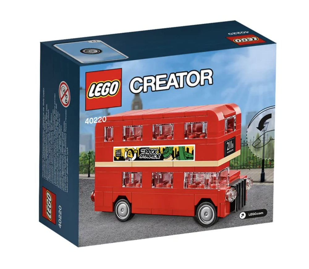 LEGO Creator London Bus detailing highlights stickers and textures for a faithful display piece.