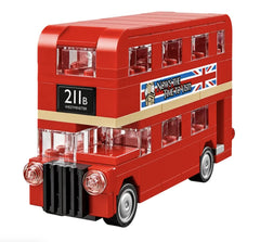 LEGO Creator London Bus side view captures iconic silhouette for display setups.