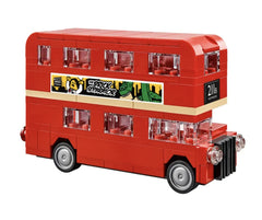 LEGO Creator Double Decker Bus wheels enable interactive rolling action.