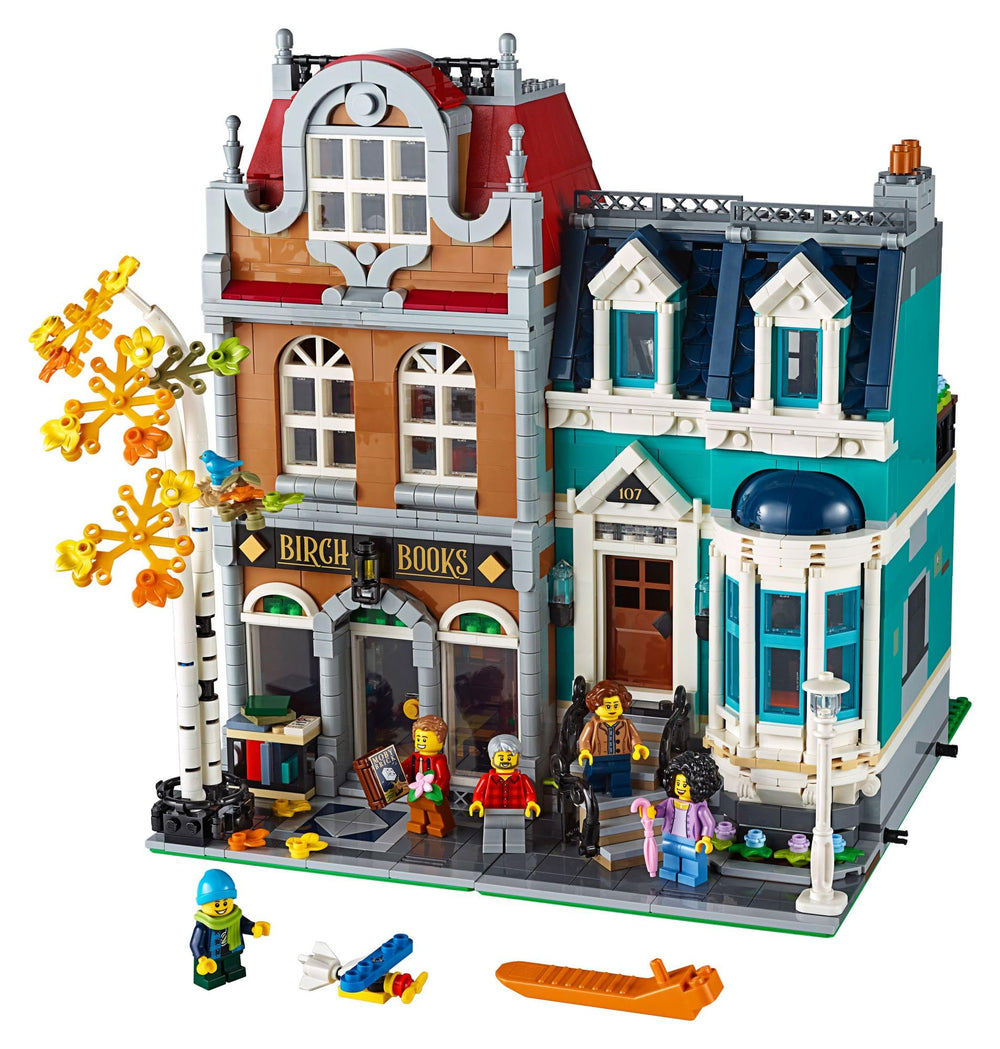 LEGO Creator Expert Bookshop 10270 display windows showcase books and minifigures