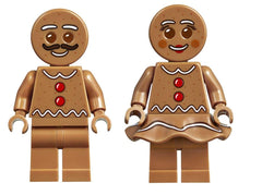 LEGO Gingerbread House interior features a bathroom with toilet and bathtub.