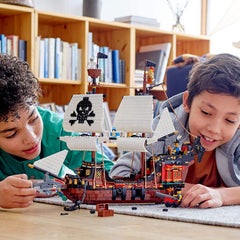 LEGO Pirate Ship treasure map enhances treasure-hunt storytelling.