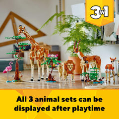 LEGO Creator 3-in-1 Wild Safari Animals display model ready for shelf