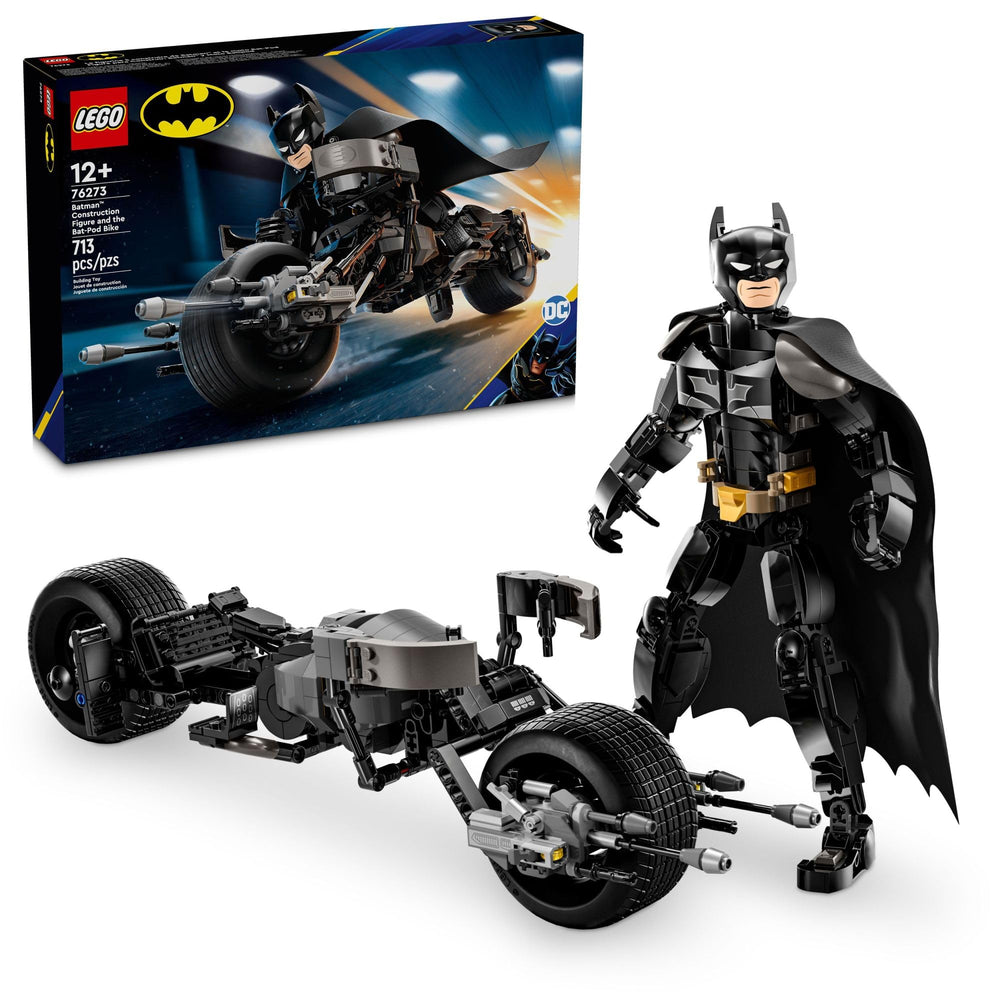 LEGO DC Batman Bat-Pod Bike with poseable figure for dramatic action poses