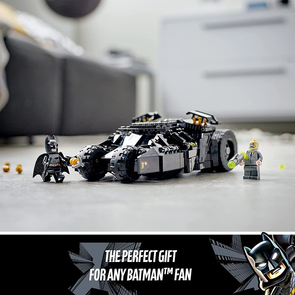 LEGO DC Batman Batmobile Tumbler side view showing sleek armored design ideas.