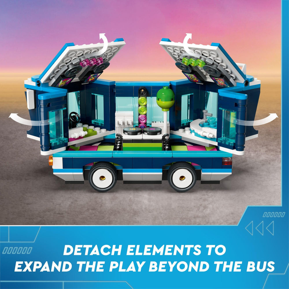 LEGO Despicable Me 4 Minions Music Party Bus dance floor and lights for dynamic pretend play