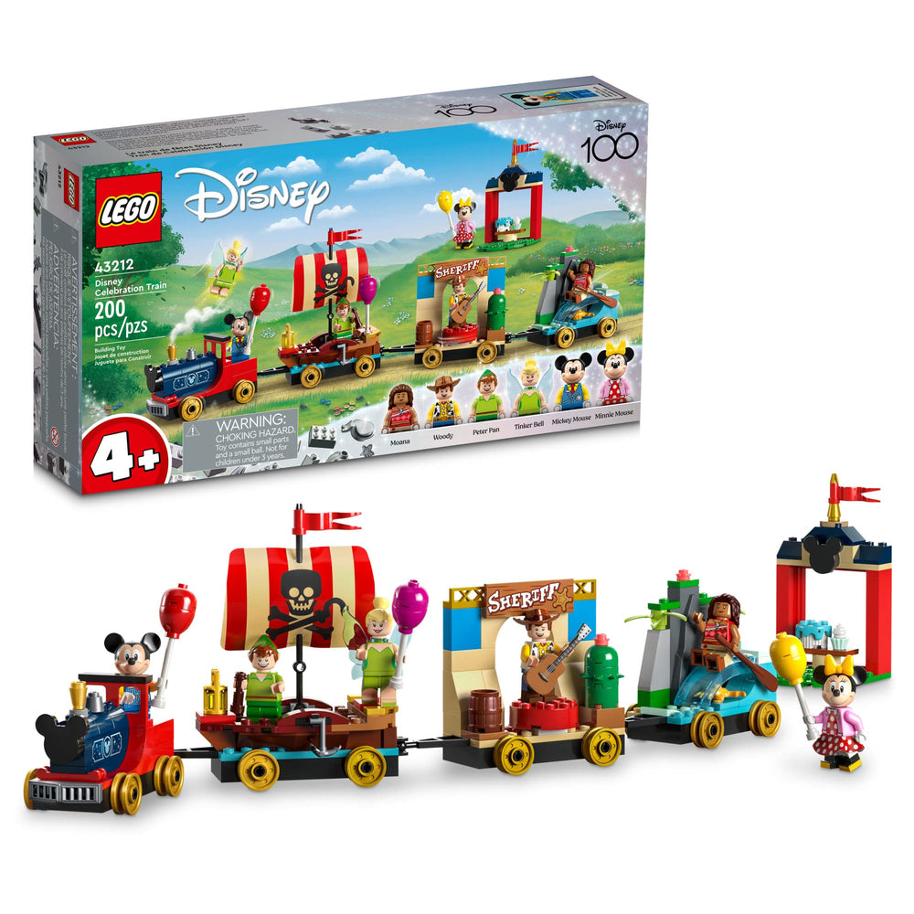 LEGO Disney 100 Celebration Train engine image showing the colorful locomotive for imaginative play