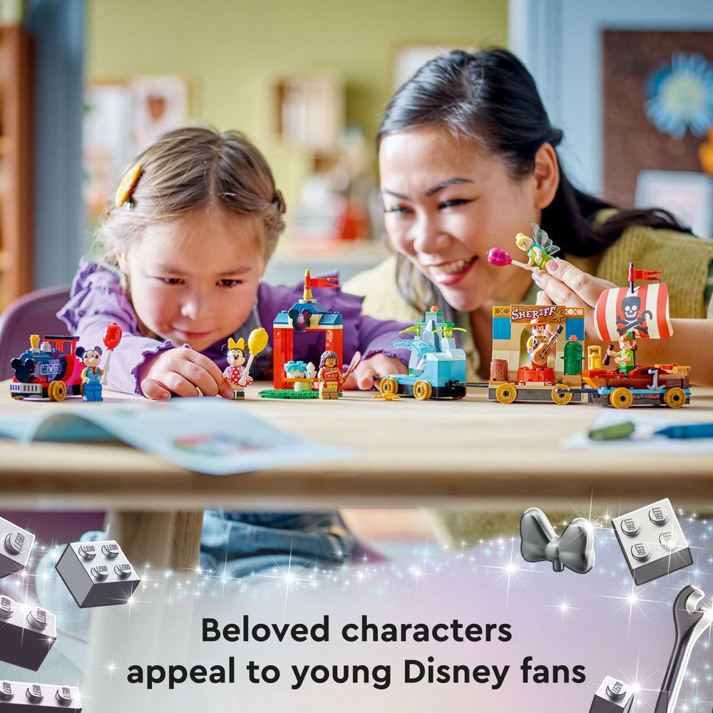 LEGO Disney 100 Celebration Train instruction guide and app aiding early readers