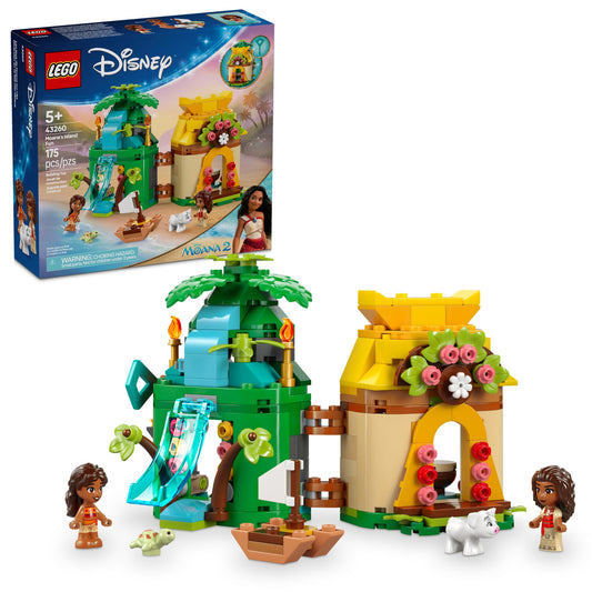 LEGO Disney Moana Island Fun double-sided island invites creative storytelling.