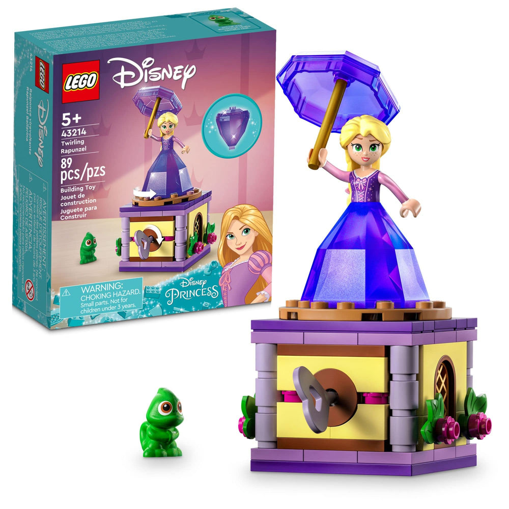LEGO Disney Princess Twirling Rapunzel with diamond dress showcases imaginative play possibilities.