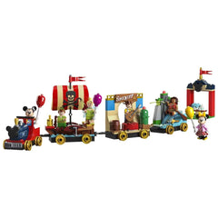 LEGO Disney train station inviting kids to create interactive journeys.