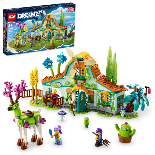 LEGO DREAMZzz Stable windmill detail enhances imaginative play and farm scenes.