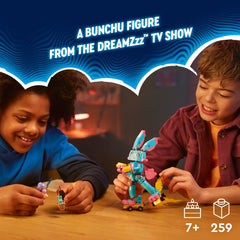 LEGO DREAMZzz Bunchu bunny with articulated neck and limbs for dynamic poses.
