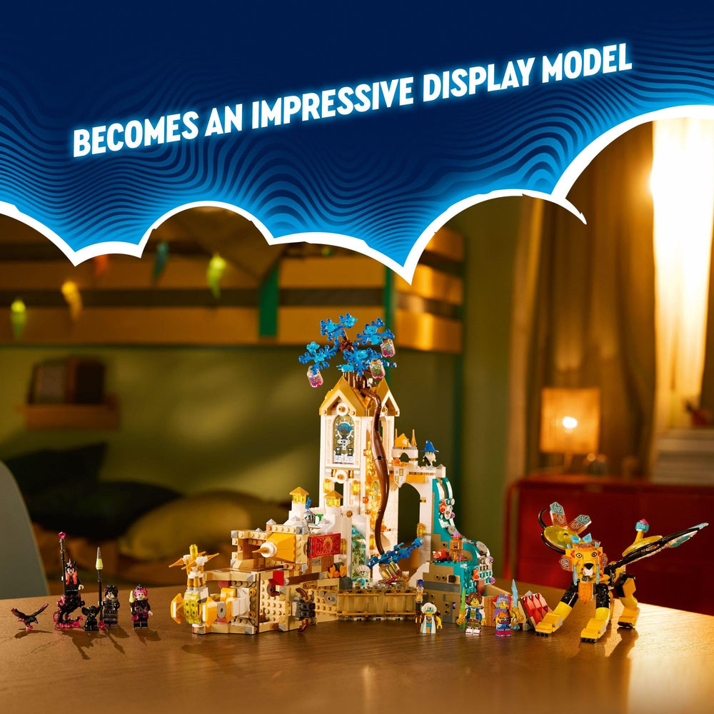 LEGO DREAMZzz Castle Nocturnia waterfall feature with cascading action during play