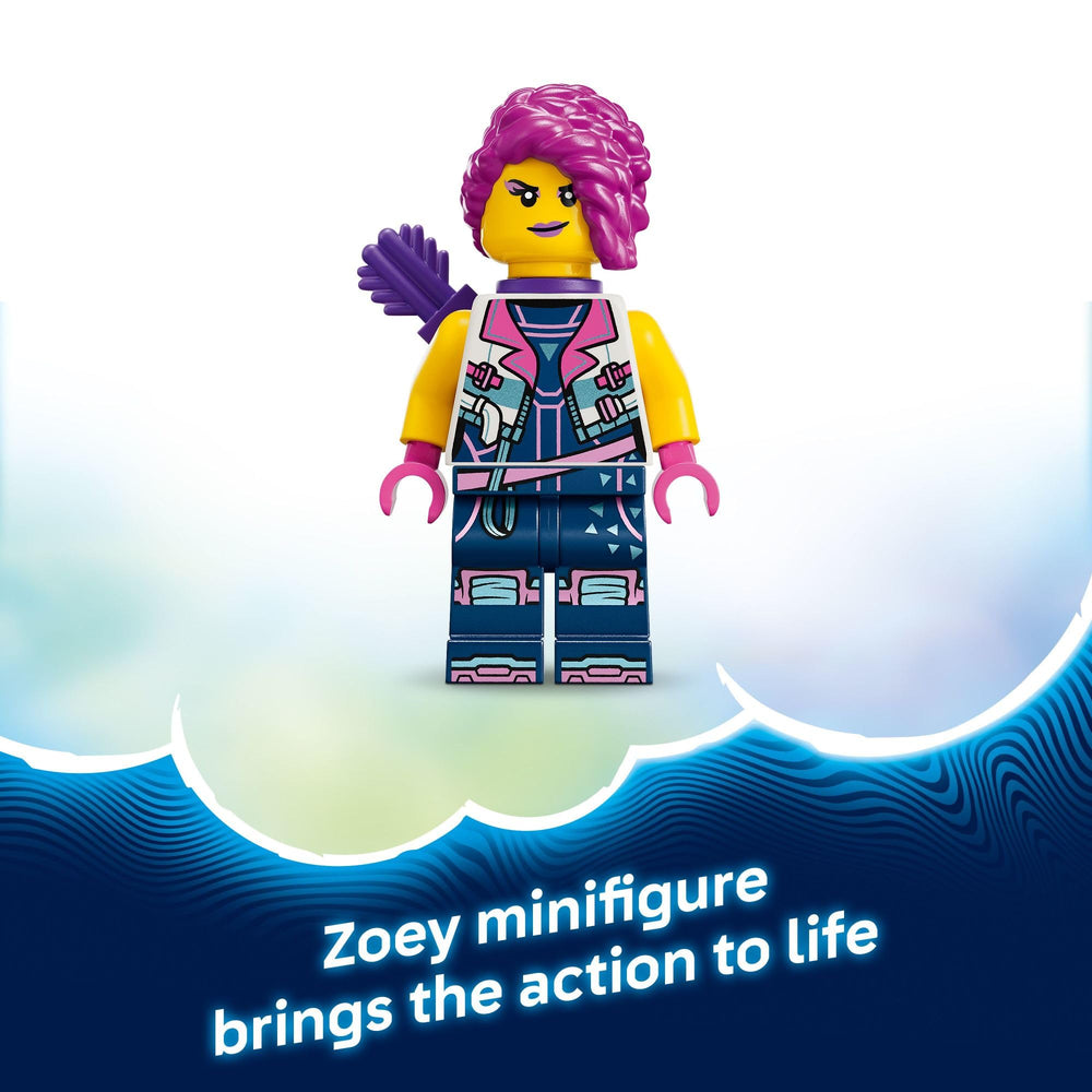 LEGO DREAMZzz Zoey Kitty Cyberling figures: ready for kid-led rescue stories.