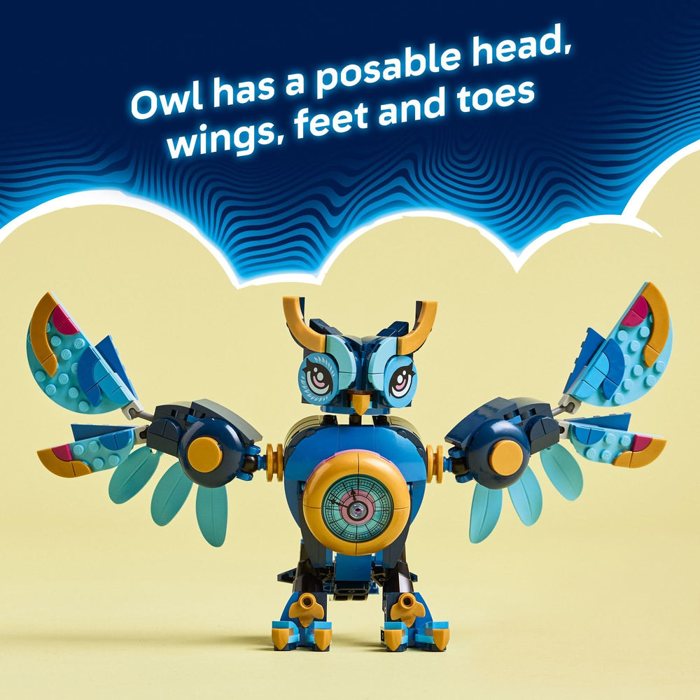 LEGO DREAMZzz Zoey's Time Owl feet and toes: nimble poseability fuels scenes.