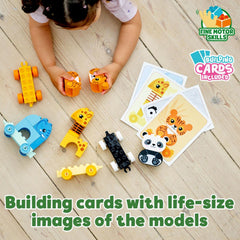 LEGO DUPLO animal train panda—bright piece for stacking and motor development.