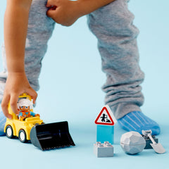 LEGO DUPLO boulder crack open detail encourages tactile exploration